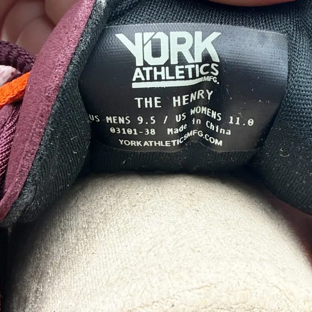 YORK Athletics MENS The Henry Runner Sneakers US 9.5 Magenta Pink Casual NIB